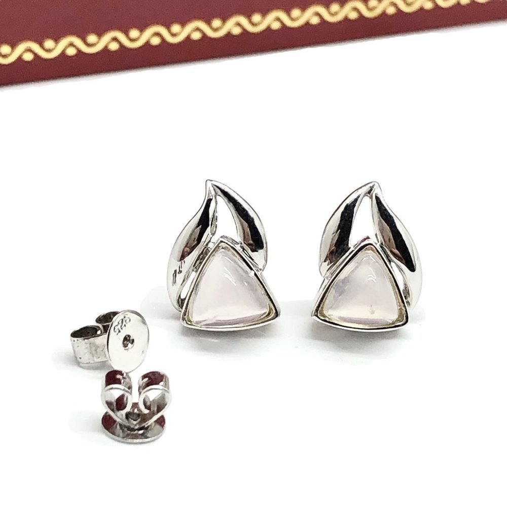 Earrings | Sterling Silver Rose Quarts Earrings | Jewelry